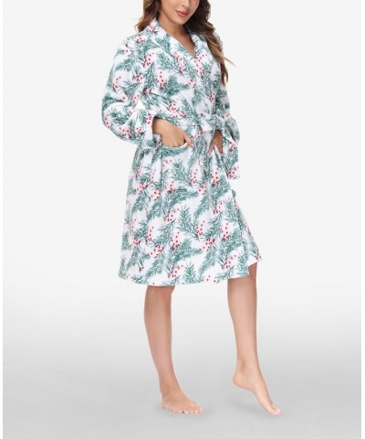 Women's Printed Plush Robe Red $27.26 Sleepwear