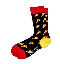 Pizza Organic Cotton Fun Food Novelty Crew Socks Black $13.34 Socks