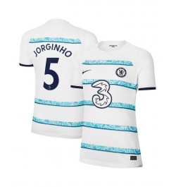 Women's Jorginho White Chelsea 2022/23 Away Breathe Stadium Replica Player Jersey White $56.00 Jersey