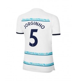 Women's Jorginho White Chelsea 2022/23 Away Breathe Stadium Replica Player Jersey White $56.00 Jersey