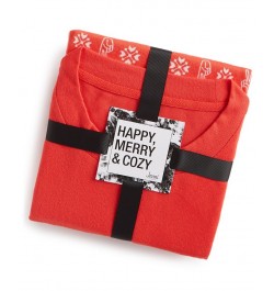 Women's Long Sleeve Mix It Packaged Pajama Set Red $9.18 Sleepwear