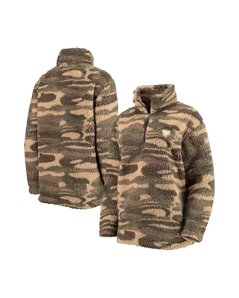 Women's Camo Pittsburgh Penguins Sherpa Quarter-Zip Jacket Camo $37.40 Jackets