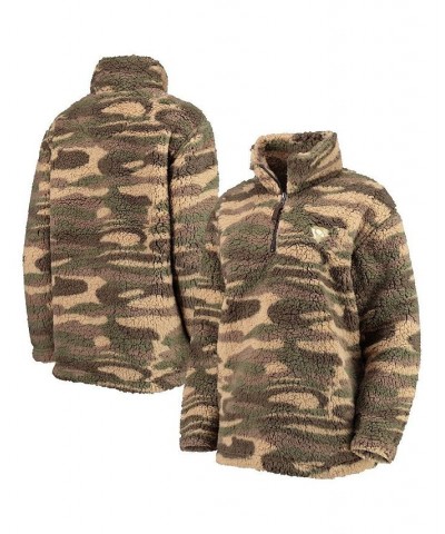 Women's Camo Pittsburgh Penguins Sherpa Quarter-Zip Jacket Camo $37.40 Jackets