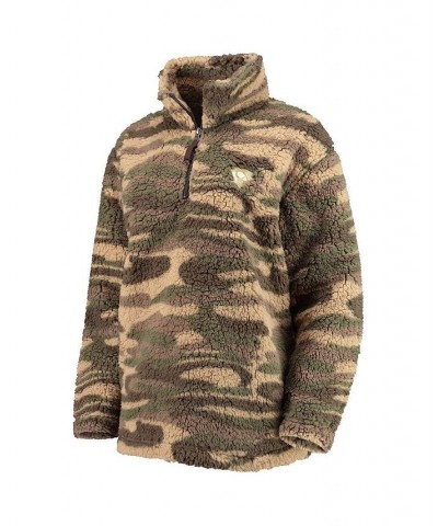 Women's Camo Pittsburgh Penguins Sherpa Quarter-Zip Jacket Camo $37.40 Jackets