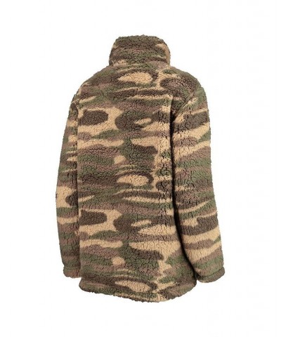 Women's Camo Pittsburgh Penguins Sherpa Quarter-Zip Jacket Camo $37.40 Jackets