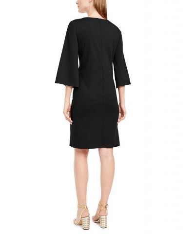 Petite Tie-Front Dress Black $36.75 Dresses