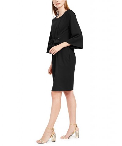 Petite Tie-Front Dress Black $36.75 Dresses