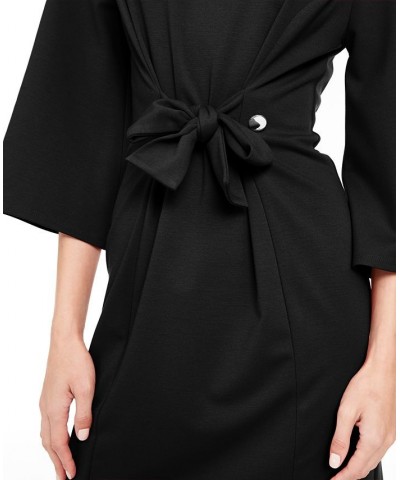 Petite Tie-Front Dress Black $36.75 Dresses