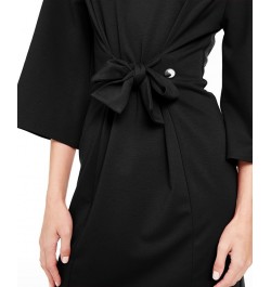 Petite Tie-Front Dress Black $36.75 Dresses