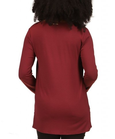 Women's Layered-Look Tunic Top Merlot $15.97 Tops