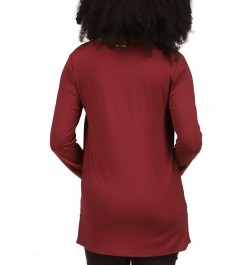 Women's Layered-Look Tunic Top Merlot $15.97 Tops