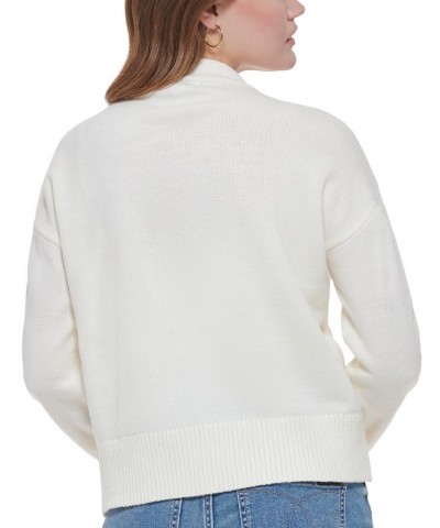 Women's Cutout V-Neck Cardigan White $29.43 Sweaters