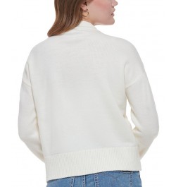 Women's Cutout V-Neck Cardigan White $29.43 Sweaters