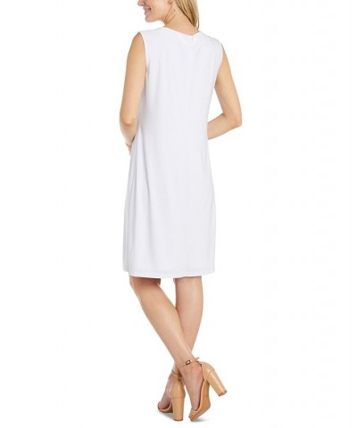 Women's Mesh Jacket & Beaded-Neck Dress White $51.23 Dresses