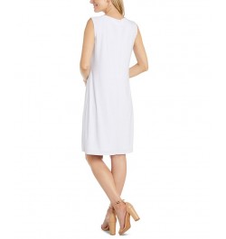 Women's Mesh Jacket & Beaded-Neck Dress White $51.23 Dresses