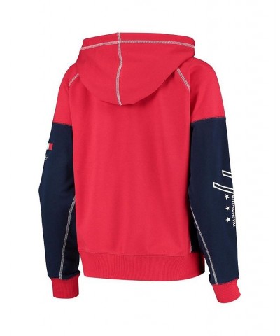 Women's Red Navy Washington Capitals Raglan Full-Zip Hoodie Red, Navy $42.11 Sweatshirts