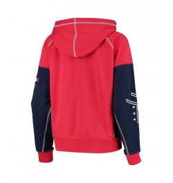 Women's Red Navy Washington Capitals Raglan Full-Zip Hoodie Red, Navy $42.11 Sweatshirts