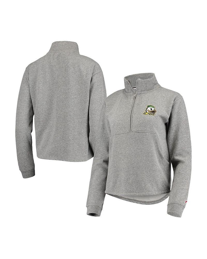 Women's Heathered Gray Oregon Ducks Victory Springs Half-Zip Sweatshirt Heathered Gray $39.95 Sweatshirts