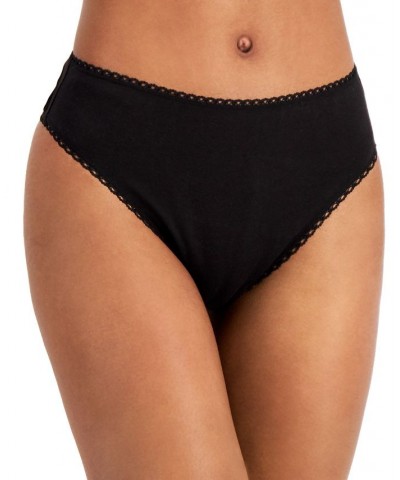 Everyday Cotton High-Cut Brief Underwear Classic Black $7.29 Panty