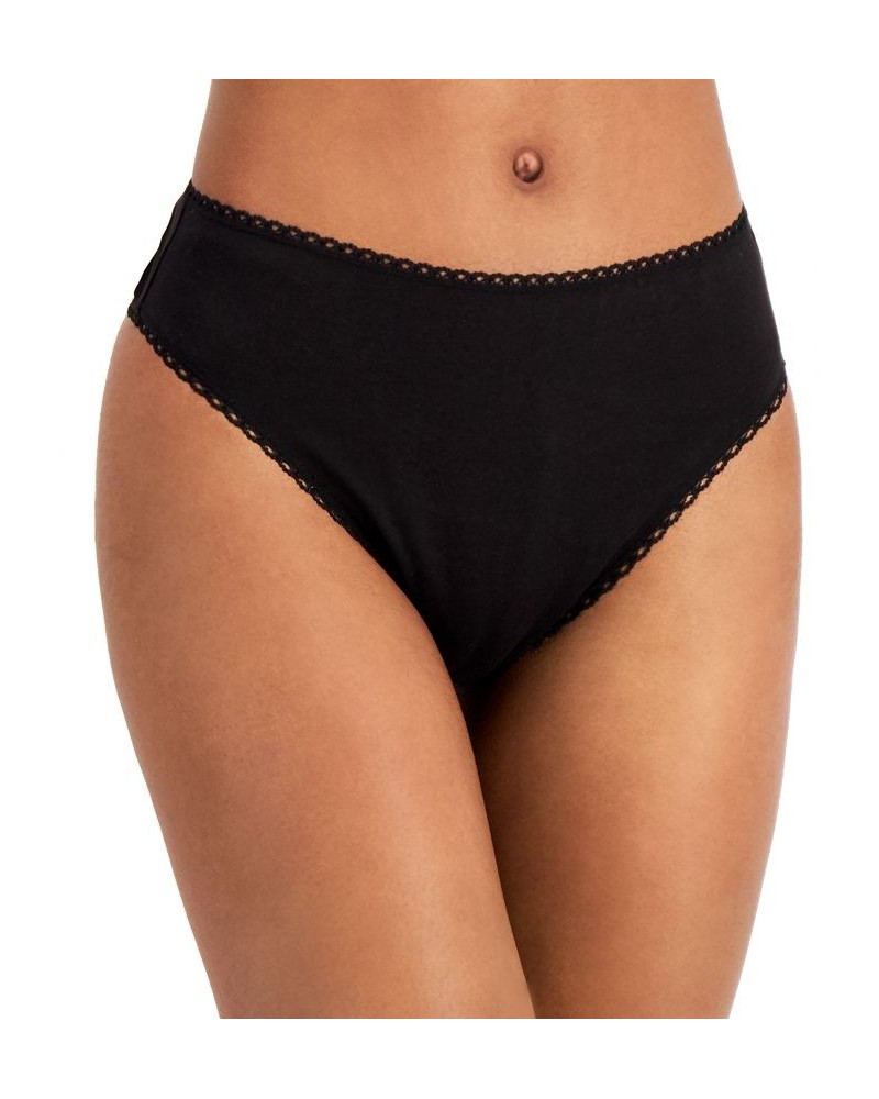 Everyday Cotton High-Cut Brief Underwear Classic Black $7.29 Panty