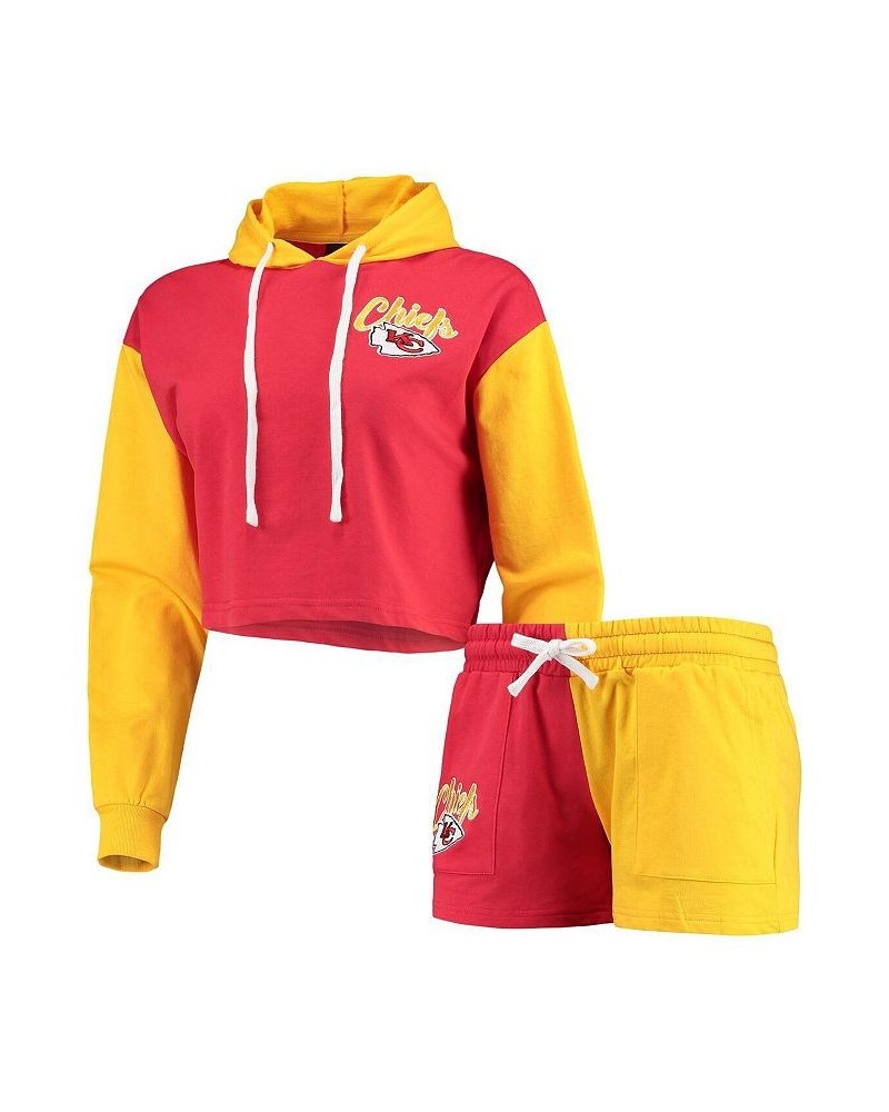 Women's Red Gold Kansas City Chiefs Color-Block Lounge Set Red, Gold $45.00 Pajama