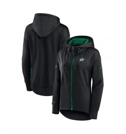 Women's Branded Black Dallas Stars Authentic Pro Rink Full-zip Hoodie Black $50.99 Sweatshirts