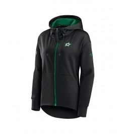 Women's Branded Black Dallas Stars Authentic Pro Rink Full-zip Hoodie Black $50.99 Sweatshirts