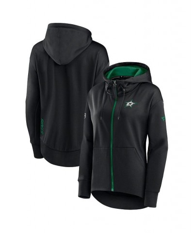 Women's Branded Black Dallas Stars Authentic Pro Rink Full-zip Hoodie Black $50.99 Sweatshirts