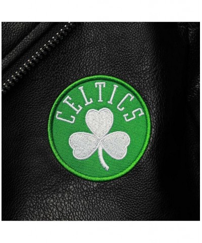 Women's Black Boston Celtics Moto Full-Zip Jacket Black $69.00 Jackets