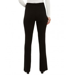 Juniors' Belted Slit-Hem Ponte Pull-On Pants Black $17.60 Pants