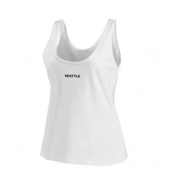 Women's White Seattle Seahawks Team Scoop Neck Tank Top White $14.00 Tops