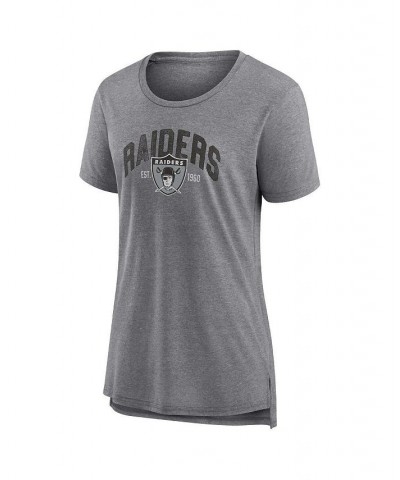 Women's Branded Heathered Gray Las Vegas Raiders Drop Back Modern Tri-Blend T-shirt Heathered Gray $23.84 Tops