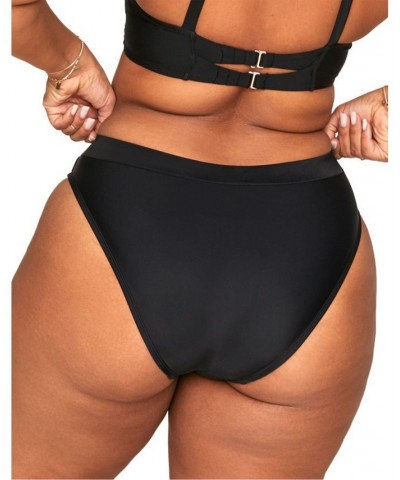 Demi Women's Plus-Size Swimwear Bra Swimwear Top & Demi Plus-Size Swimwear High-Waist Bikini Swimwear Bottom Black $29.12 Swi...