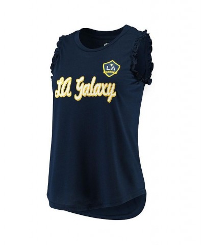 Women's Navy and White LA Galaxy Unwind Tank Top and Shorts Pajama Set Navy, White $26.40 Pajama