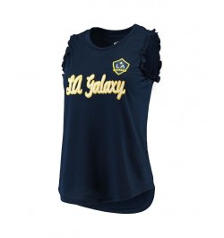 Women's Navy and White LA Galaxy Unwind Tank Top and Shorts Pajama Set Navy, White $26.40 Pajama