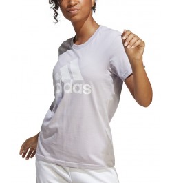 Women's Essentials Logo Cotton T-Shirt XS-4X Silver Dawn/white $13.65 Tops