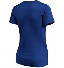 Plus Size Royal Air Force Falcons Primary Logo V-Neck T-shirt Blue $17.15 Tops