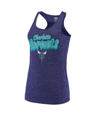 Women's Black Purple Charlotte Hornets Racerback Tank Top and Pants Sleep Set Black, Purple $30.10 Pajama