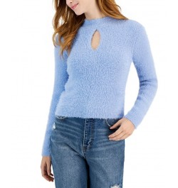 Juniors' Eyelash Keyhole-Detail Mock-Neck Sweater Stormy Peri $15.97 Sweaters