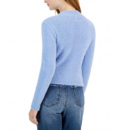 Juniors' Eyelash Keyhole-Detail Mock-Neck Sweater Stormy Peri $15.97 Sweaters