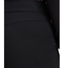 Plus Size Split-Neck Top & High-Rise Straight-Leg Pants Deep Black $23.66 Pants