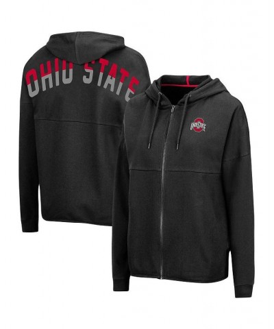 Women's Black Ohio State Buckeyes Two-Hit Full-Zip Hoodie Black $32.50 Sweatshirts