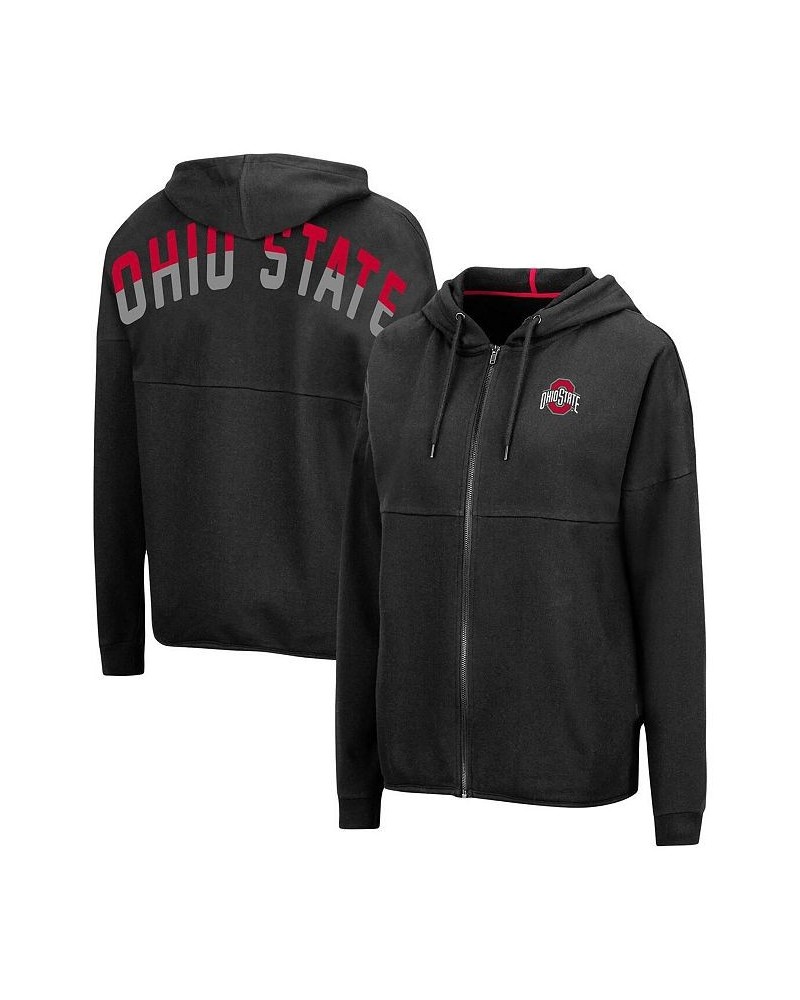 Women's Black Ohio State Buckeyes Two-Hit Full-Zip Hoodie Black $32.50 Sweatshirts