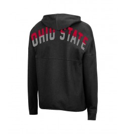 Women's Black Ohio State Buckeyes Two-Hit Full-Zip Hoodie Black $32.50 Sweatshirts