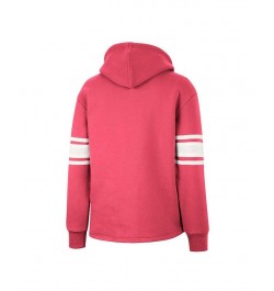 Women's Scarlet Ohio State Buckeyes Mia Striped Full-Snap Hoodie Jacket Scarlet $42.89 Jackets