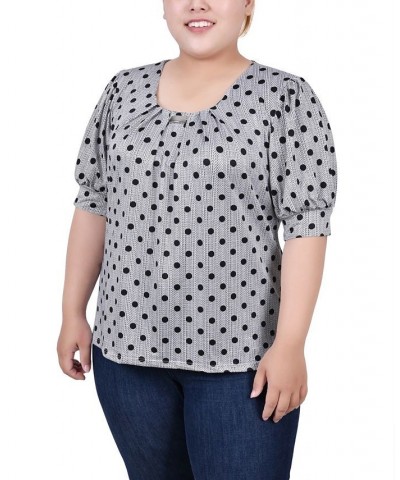 Plus Size Short Sleeve Balloon Sleeve Top Doeskin New Iconic $13.80 Tops