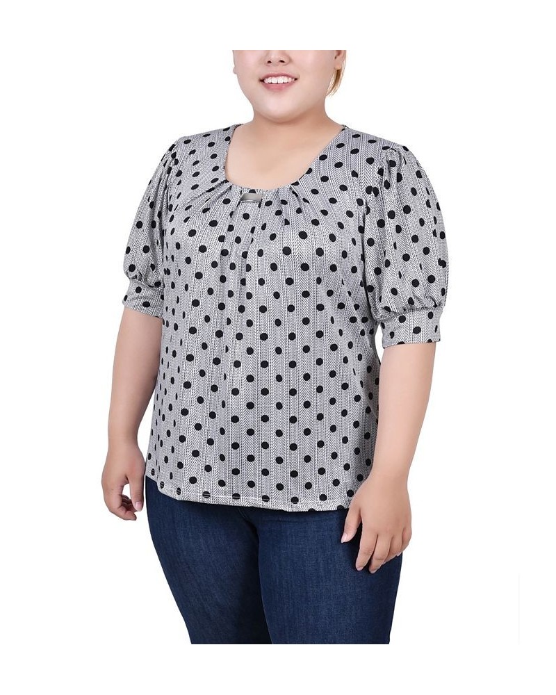 Plus Size Short Sleeve Balloon Sleeve Top Doeskin New Iconic $13.80 Tops