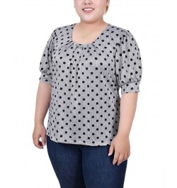 Plus Size Short Sleeve Balloon Sleeve Top Doeskin New Iconic $13.80 Tops