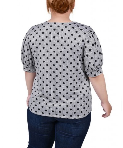 Plus Size Short Sleeve Balloon Sleeve Top Doeskin New Iconic $13.80 Tops