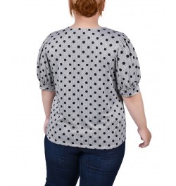 Plus Size Short Sleeve Balloon Sleeve Top Doeskin New Iconic $13.80 Tops